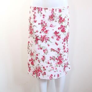 vintage pink floral midi skirt coquette